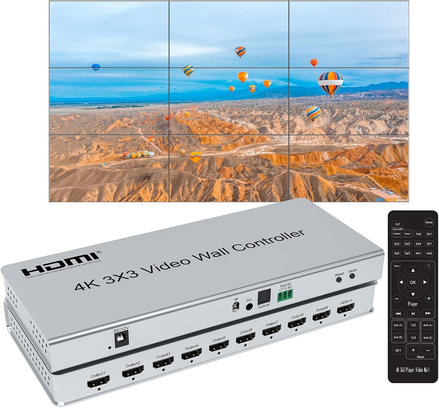 Home Cinema Wall Panels - 4K 3x3 HDMIビデオウォールコントローラー HDMI TVウォールプロセッサー 2x3