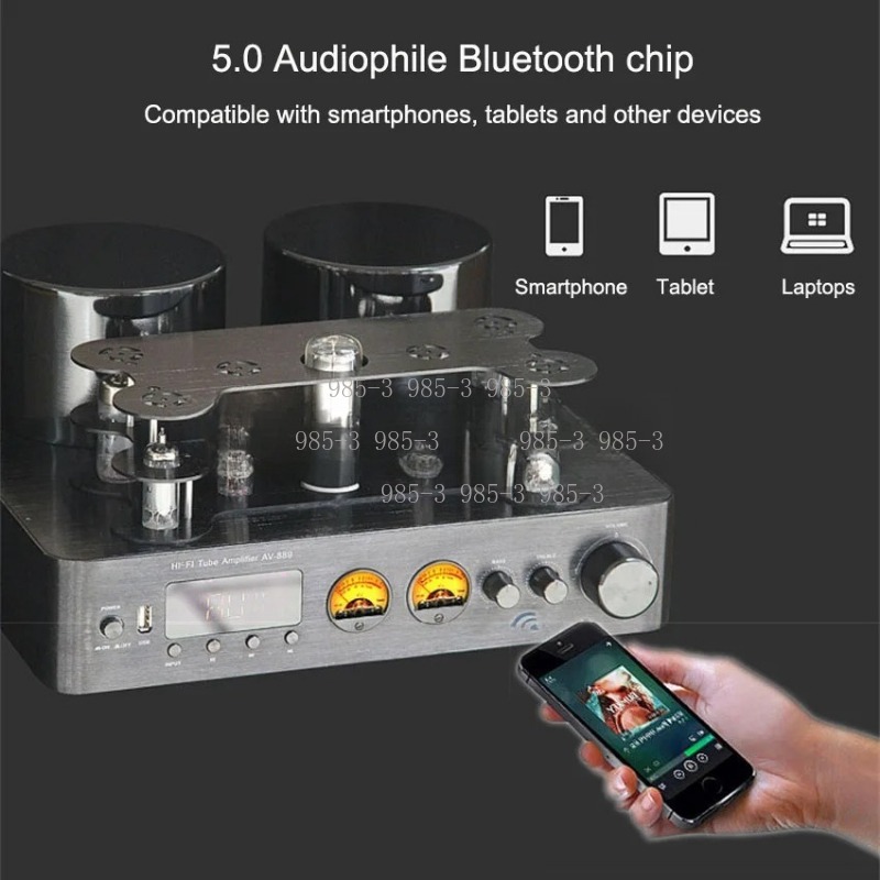 Home Cinema Installation - ハイパワーチューブアンプ、COAX/OPT電源USB、ホームシアタープレーヤー、Bluetooth 5.0オーディオスピーカーアンプ、200W+200W