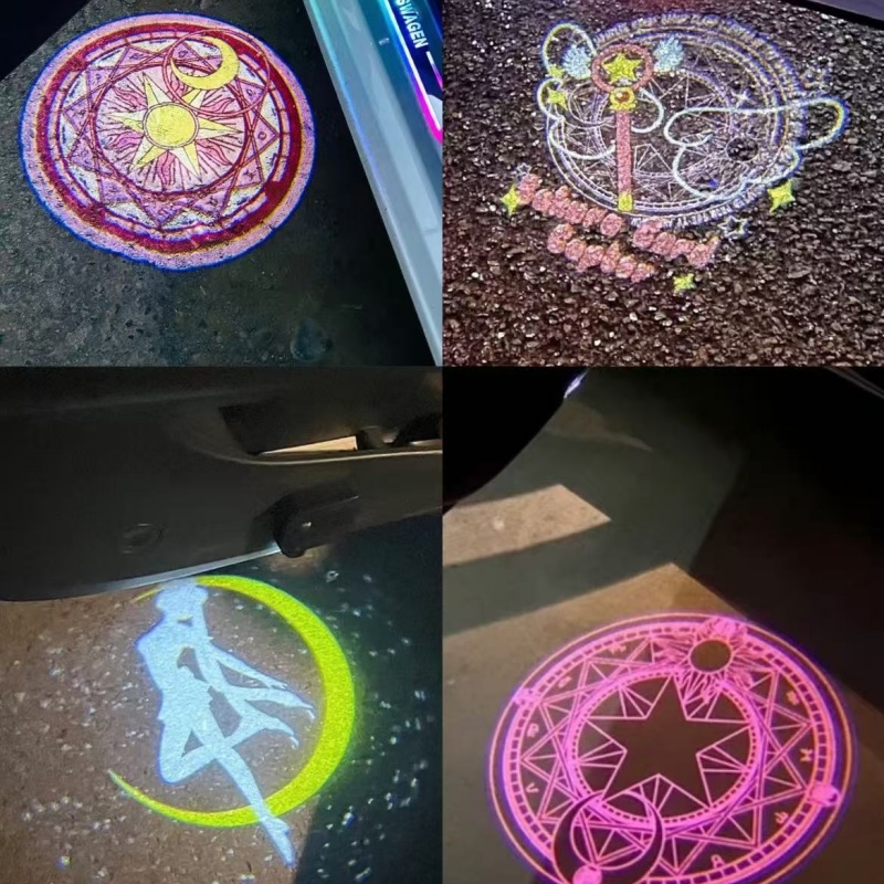 Home Cinema Lighting - セーラームーンアニメカーウェルカムライトプロジェクターランプオートバイ雰囲気ライトかわいいギフトアクセサリーフロアランプ車の装飾