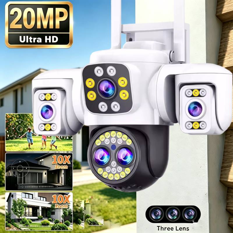 Home Cinema Wall Panels - 20MP 監視 Wifi カメラ 4 レンズ