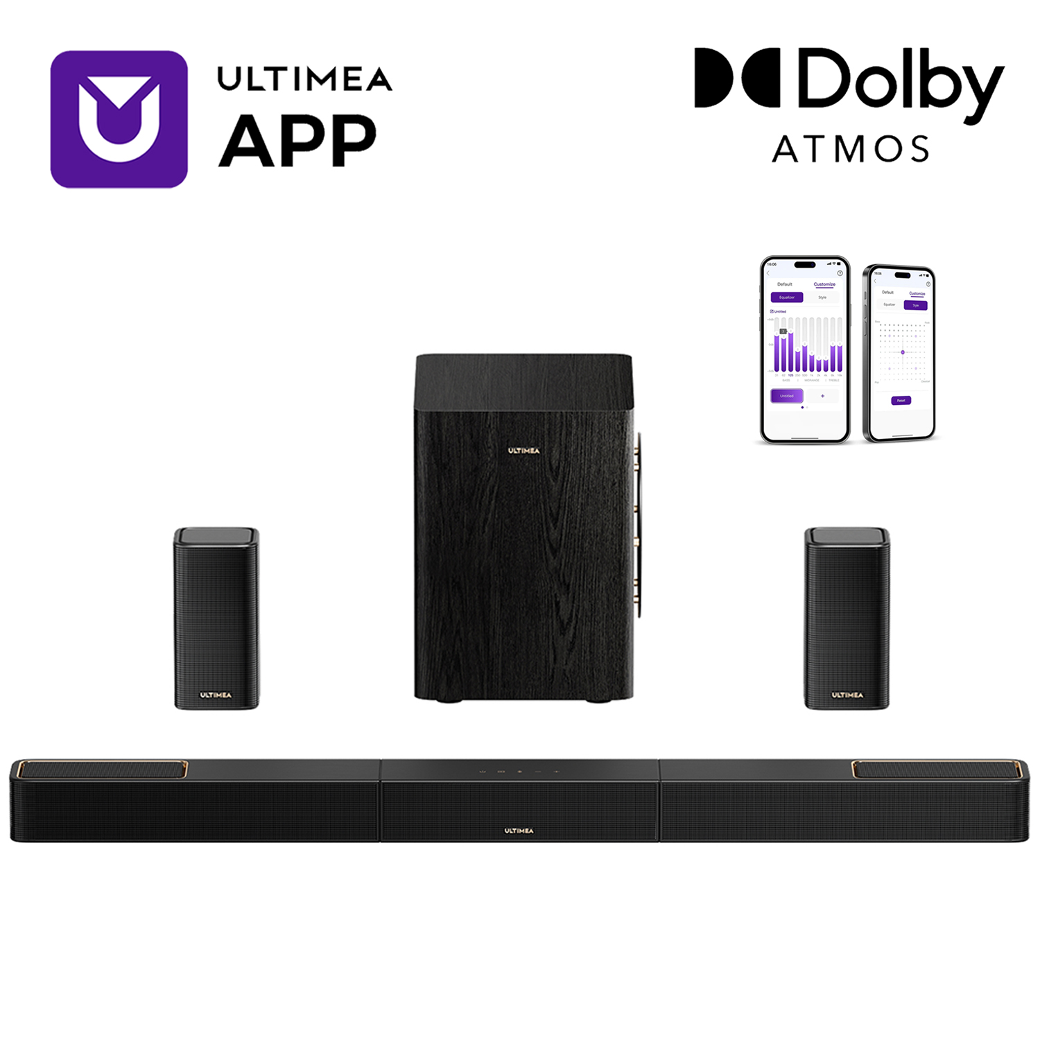 Home Cinema Of Soundbar - ULTIMEA 5.1.2 サラウンド サウンド システム テレビ用サウンドバー（Dolby