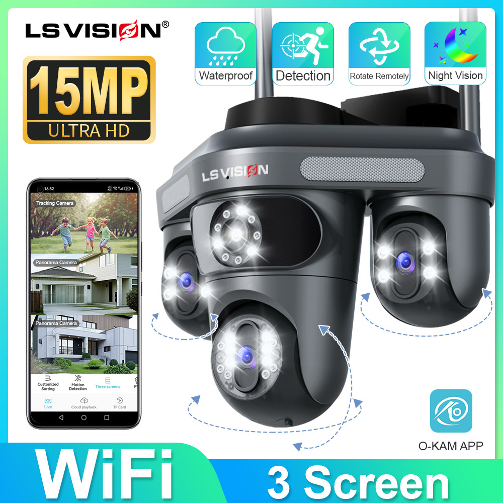 Home Cinema Wall Panels - LS VISION トリプルスクリーンカメラ WiFi 6K 12MP