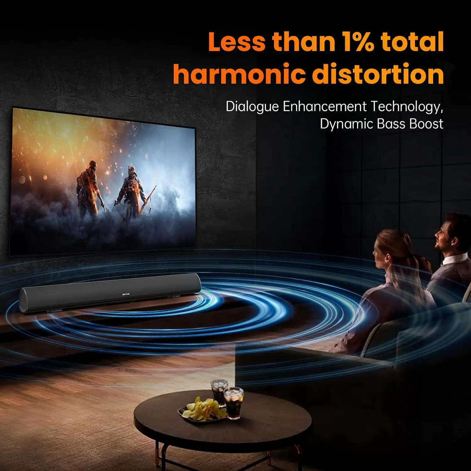 パワフルなTVサウンドバー 有線100W Bluetooth - Home Cinema Of Soundbar のレビューと価格